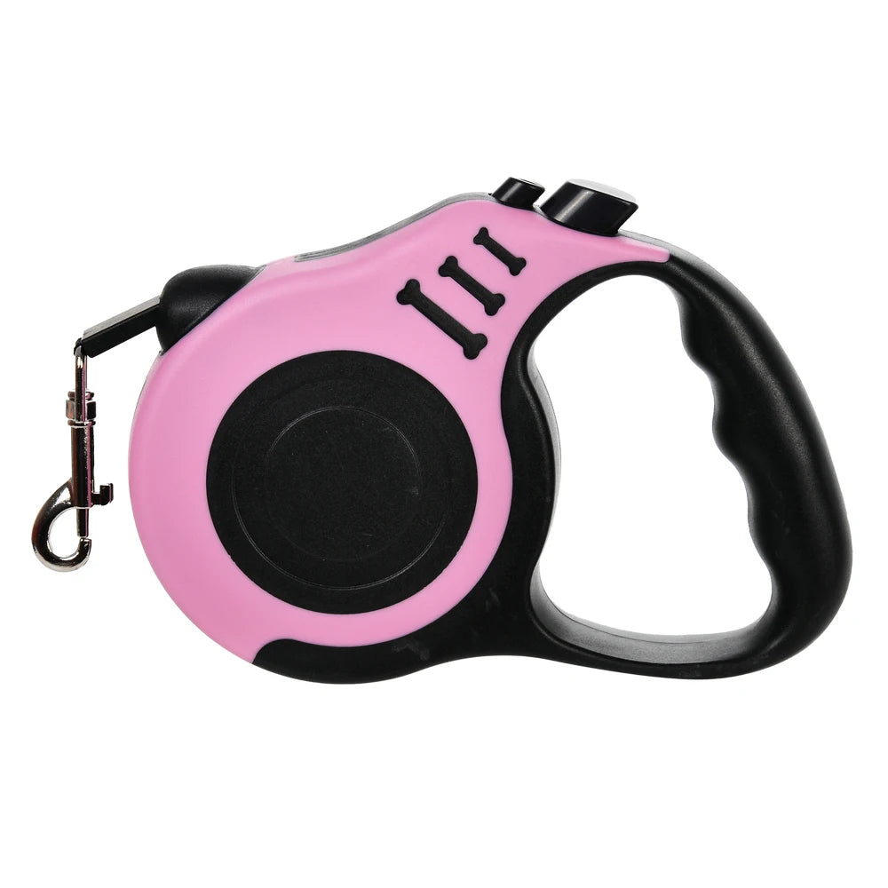 Retractable Dog Leash – 3m/5m Nylon Lead for Small & Medium Pets