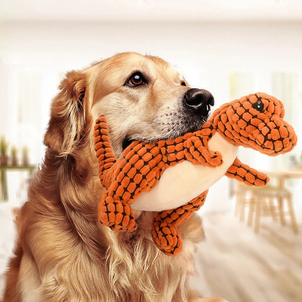 Plush Dinosaur Pet Toy – Interactive Chew Toy for Cats & Dogs