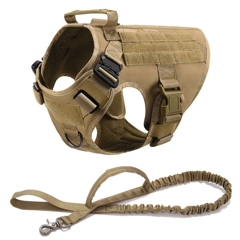 Tactical Military Dog Vest & Leash Set