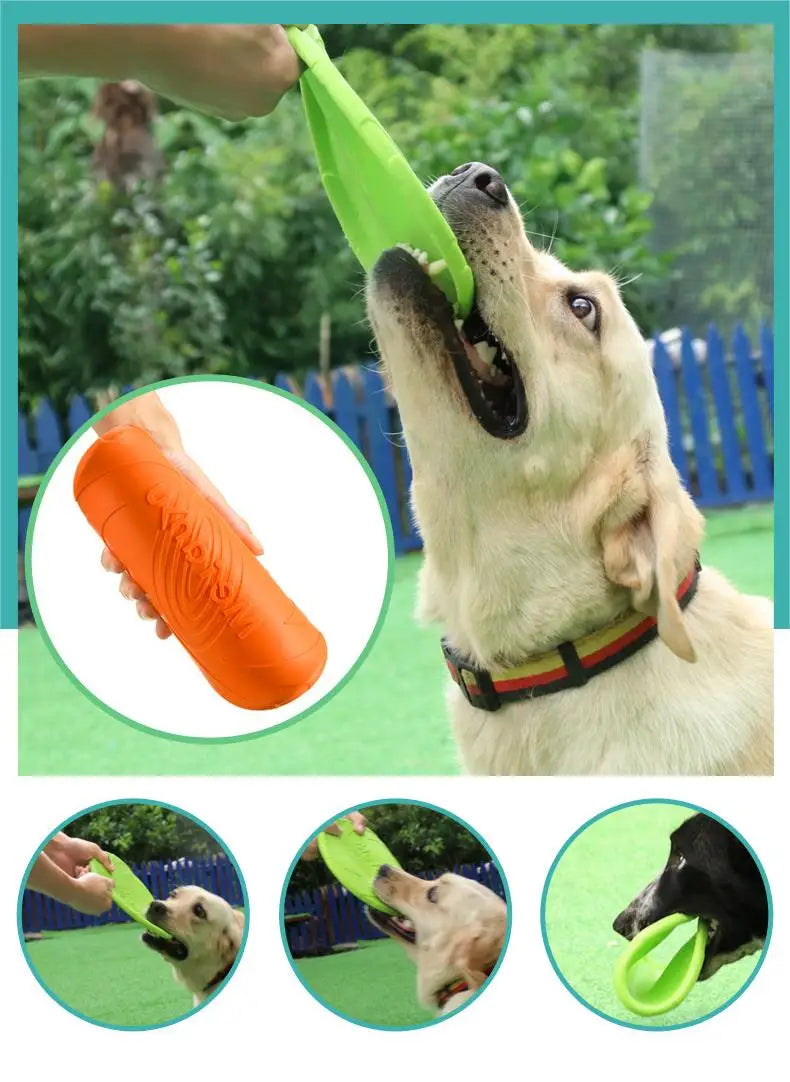 OUZEY Bite-Resistant Flying Disc – Interactive Dog Toy