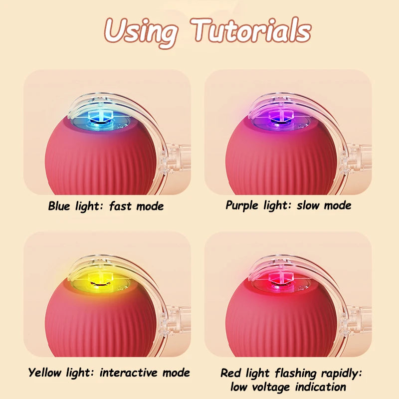 Interactive Rolling Ball Toy – Smart Rechargeable Pet Toy for Cats & Dogs