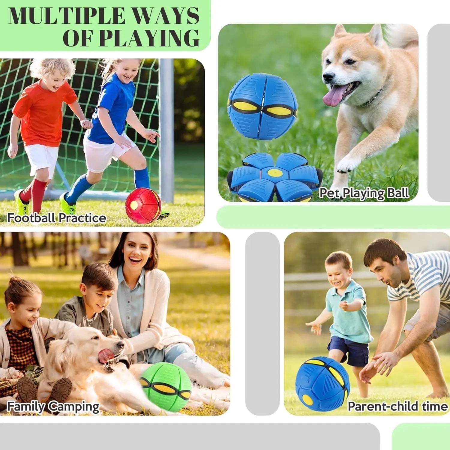 Flying Saucer Bouncing Ball – Durable Elastic Dog & Kids Toy