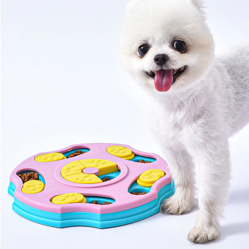 Interactive Dog & Cat Puzzle Feeder – Slow Eating Bowl