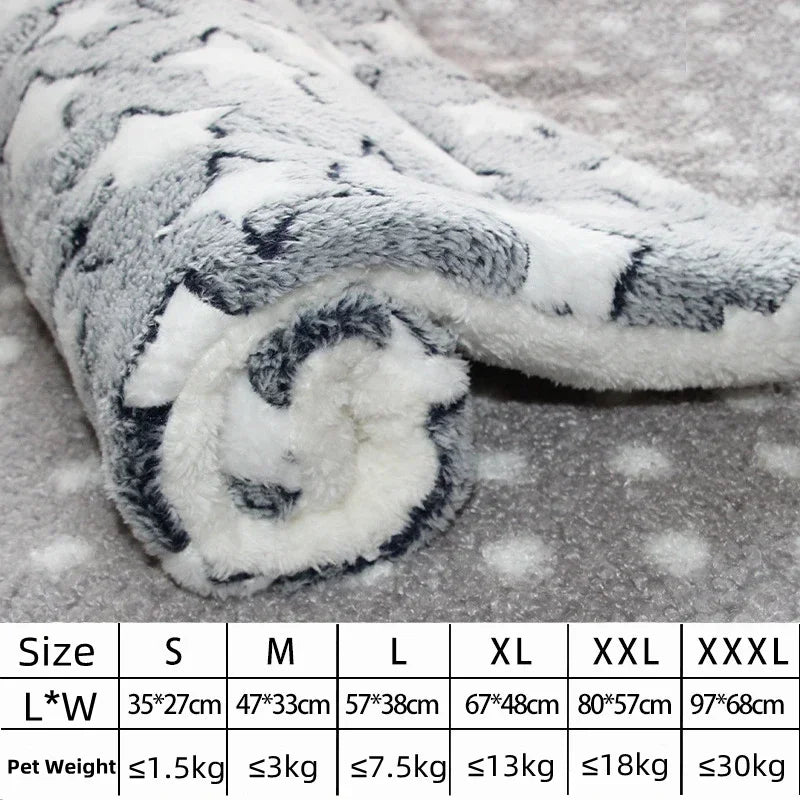 Flannel Pet Mat – Thick Sleeping Bed for Dogs & Cats