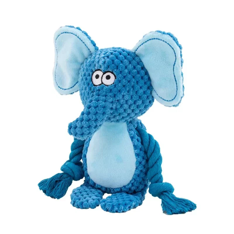 Indestructible Plush Dog Toy – Bite-Resistant Squeaker for Puppies