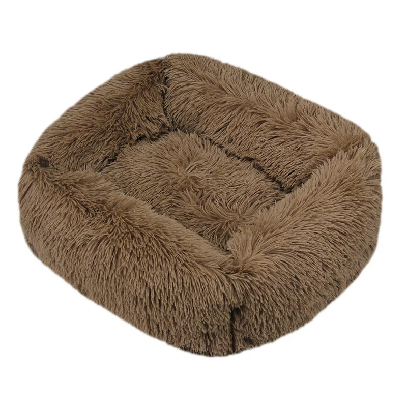 Rectangle Plush Pet Bed – Warm Winter Mat for Cats & Dogs