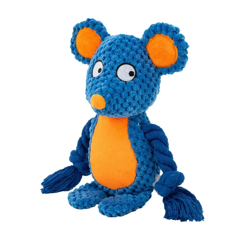 Indestructible Plush Dog Toy – Bite-Resistant Squeaker for Puppies