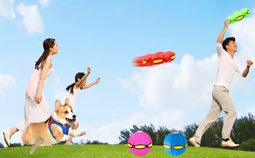 Flying Saucer Bouncing Ball – Durable Elastic Dog & Kids Toy