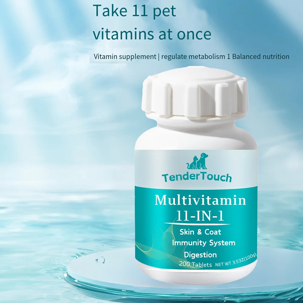 TenderTouch Multivitamins – 200 Tablets for Dogs & Cats