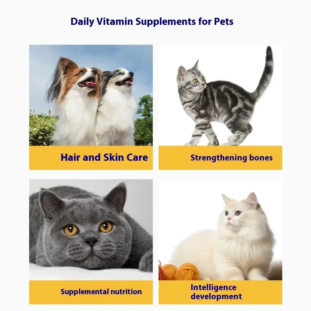 Universal Pet Multivitamins – Calcium Support for Cats & Dogs