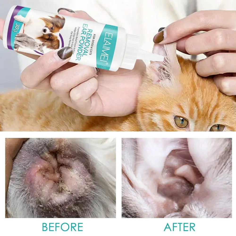 Dog Ear Powder – 30g Safe Ear Cleaner for Dogs, Cats & Rabbits
