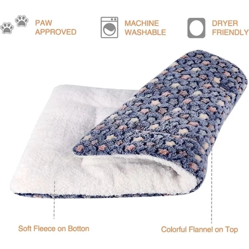 Flannel Pet Mat – Thick Sleeping Bed for Dogs & Cats