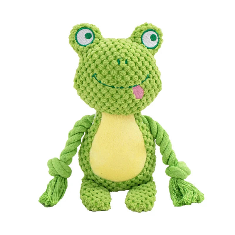 Indestructible Plush Dog Toy – Bite-Resistant Squeaker for Puppies
