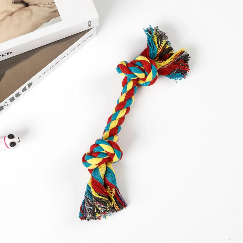 Double Knot Cotton Rope Toy – Bite-Resistant for Dogs & Cats