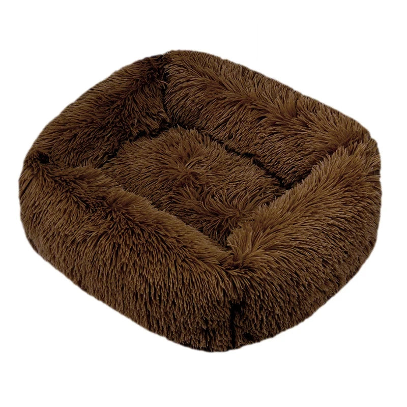 Rectangle Plush Pet Bed – Warm Winter Mat for Cats & Dogs