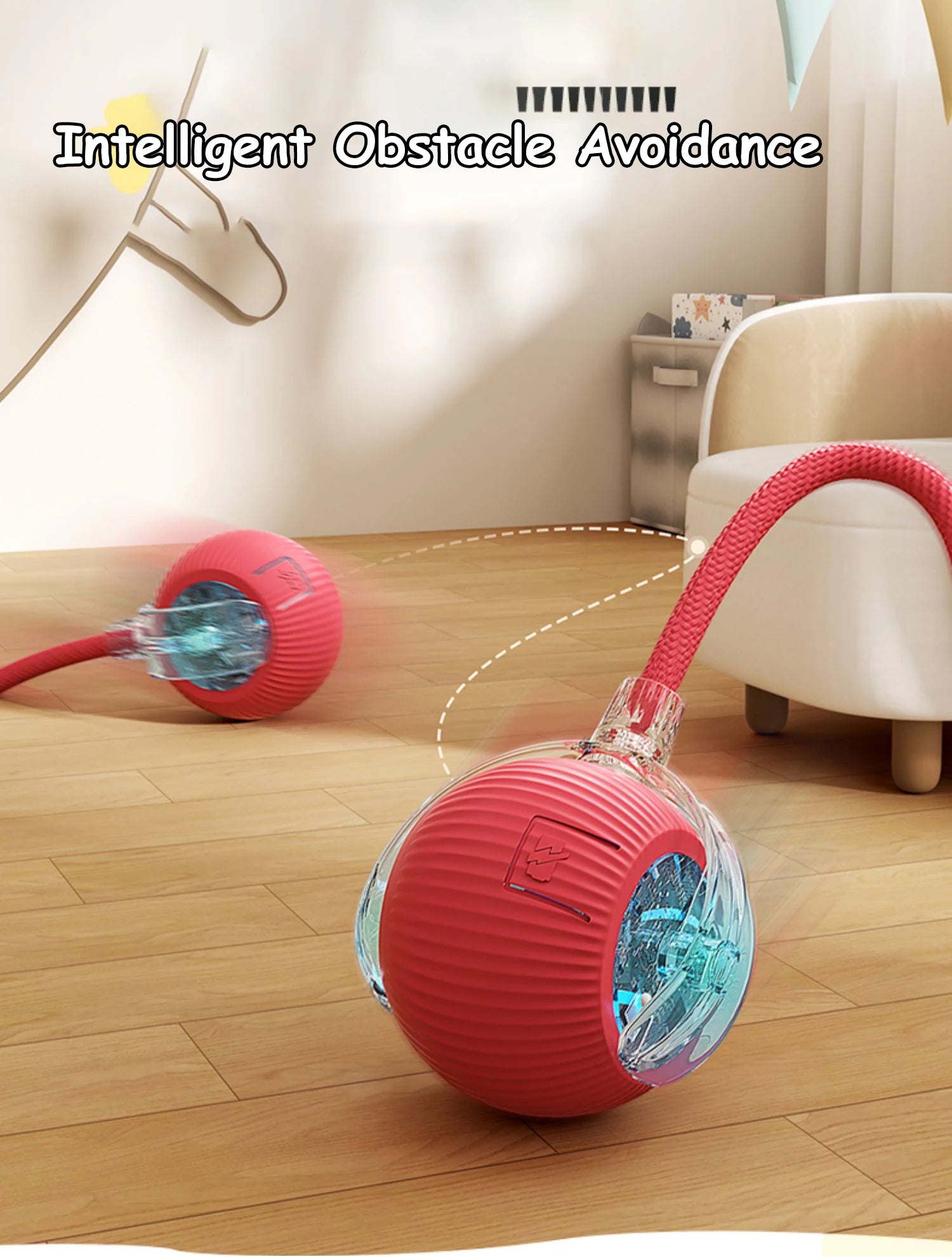 Interactive Rolling Ball Toy – Smart Rechargeable Pet Toy for Cats & Dogs