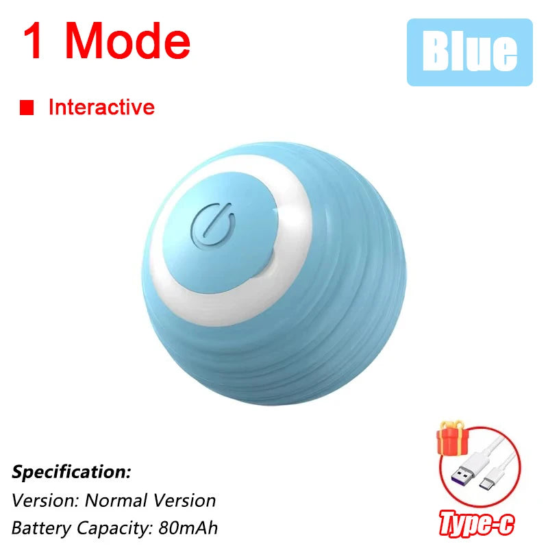 Interactive Rolling Ball Toy – Smart Rechargeable Pet Toy for Cats & Dogs