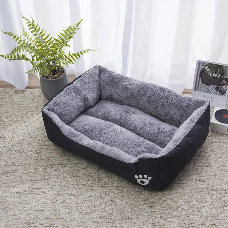 Color Square Winter Soft Warm House for Dog