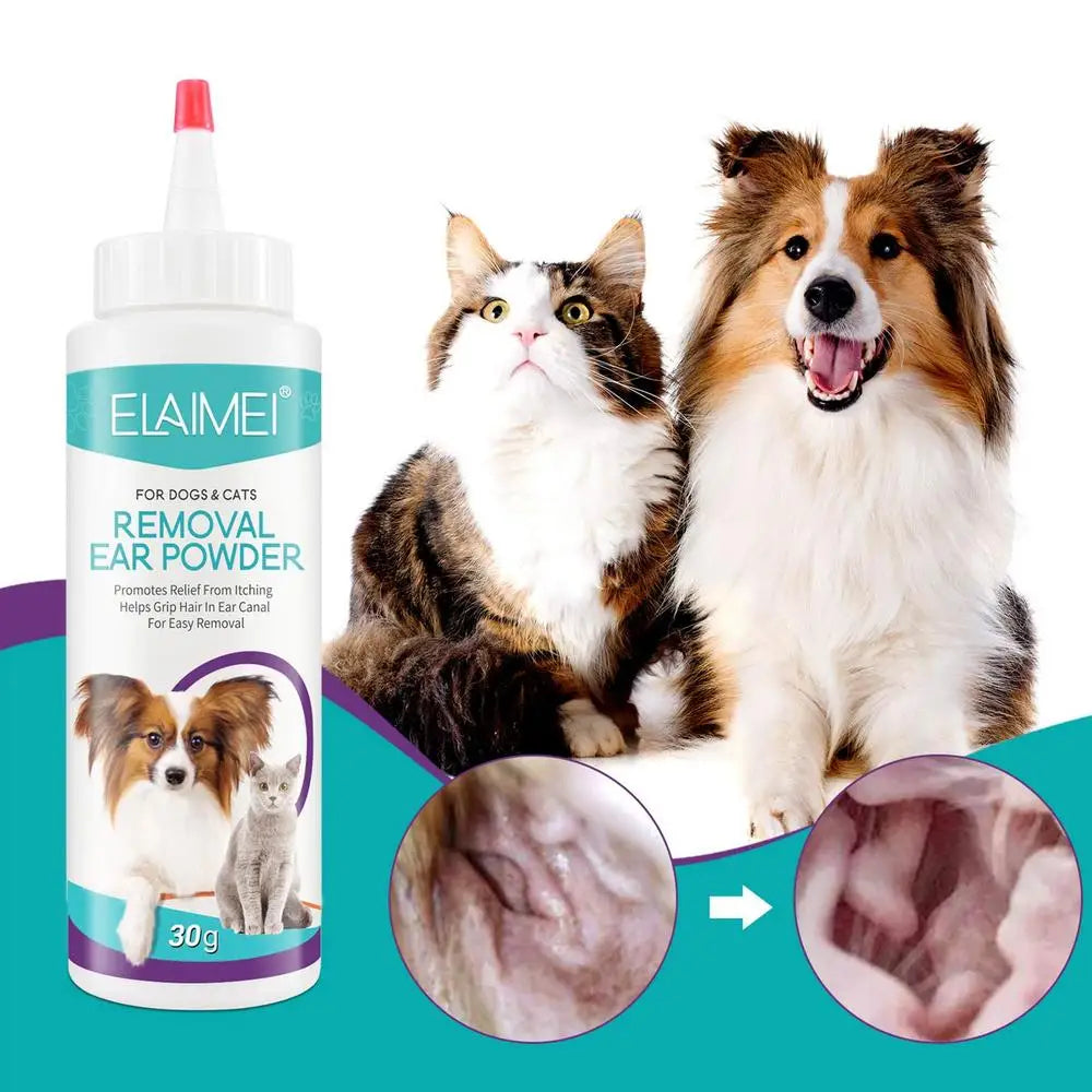 Dog Ear Powder – 30g Safe Ear Cleaner for Dogs, Cats & Rabbits