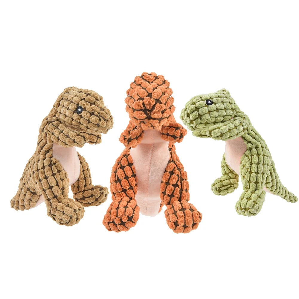 Plush Dinosaur Pet Toy – Interactive Chew Toy for Cats & Dogs