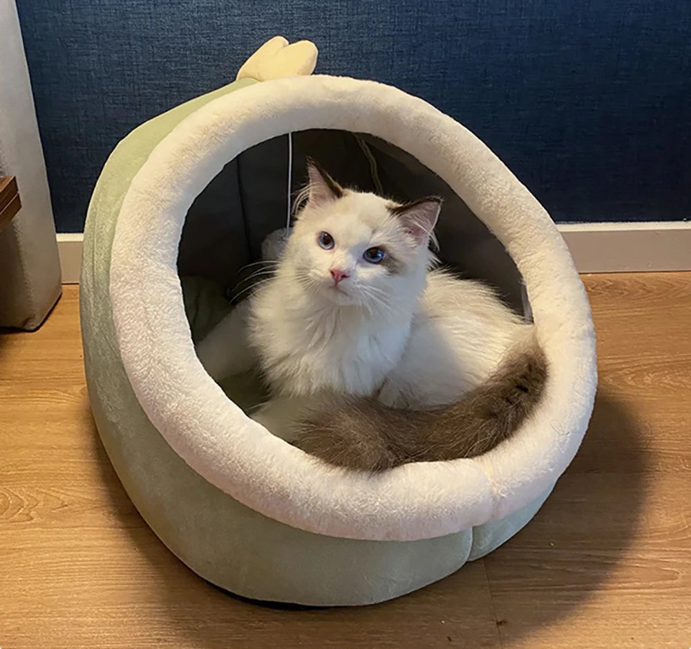 Washable Pet Lounger Cushion – Cozy Cat & Small Dog Bed