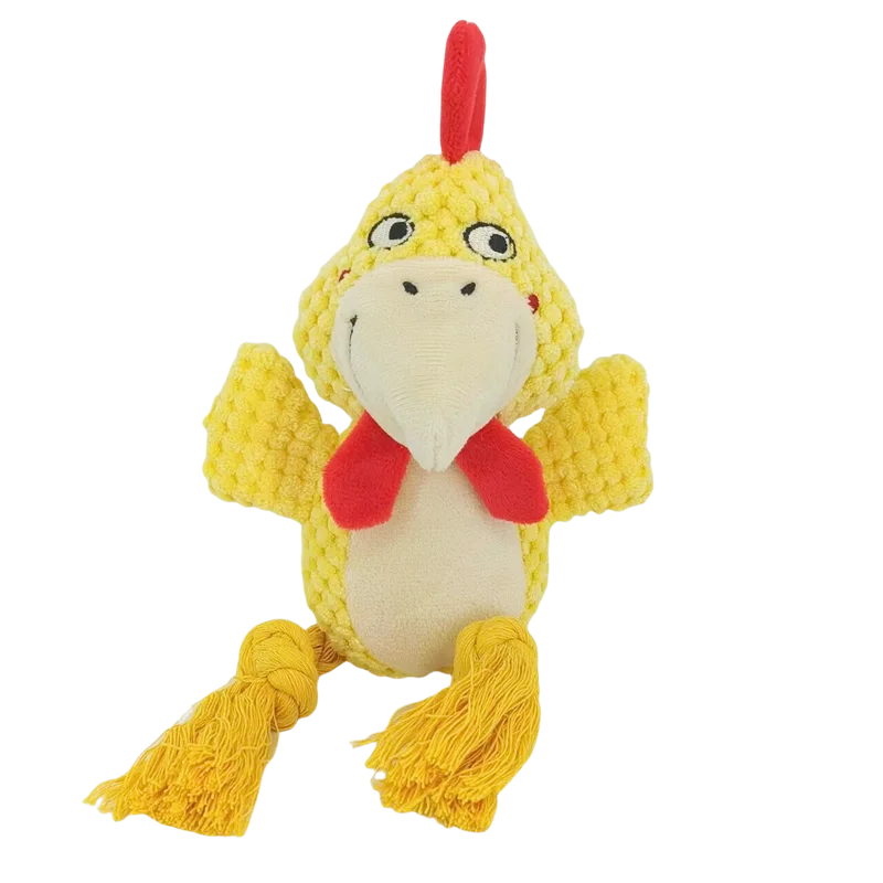 Indestructible Plush Dog Toy – Bite-Resistant Squeaker for Puppies