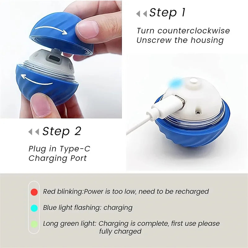 Smart Electronic Dog & Cat Toy Ball – Automatic Moving & Bouncing