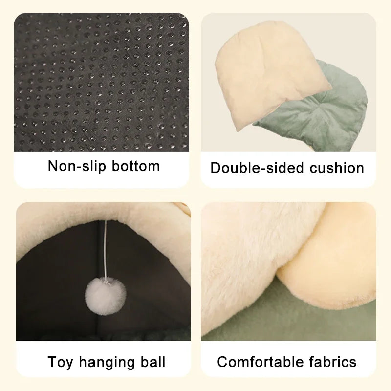 Washable Pet Lounger Cushion – Cozy Cat & Small Dog Bed
