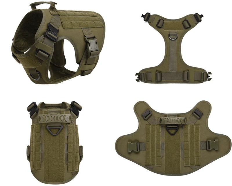 Tactical Military Dog Vest & Leash Set