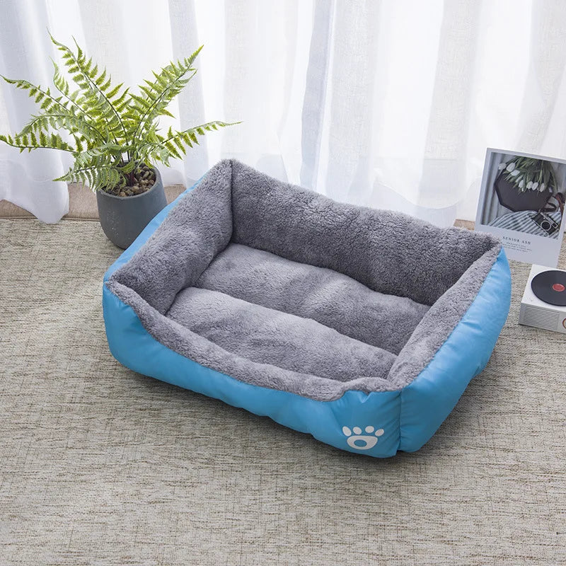 Color Square Winter Soft Warm House for Dog