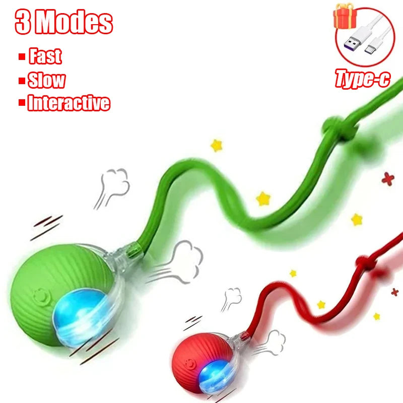 Interactive Rolling Ball Toy – Smart Rechargeable Pet Toy for Cats & Dogs
