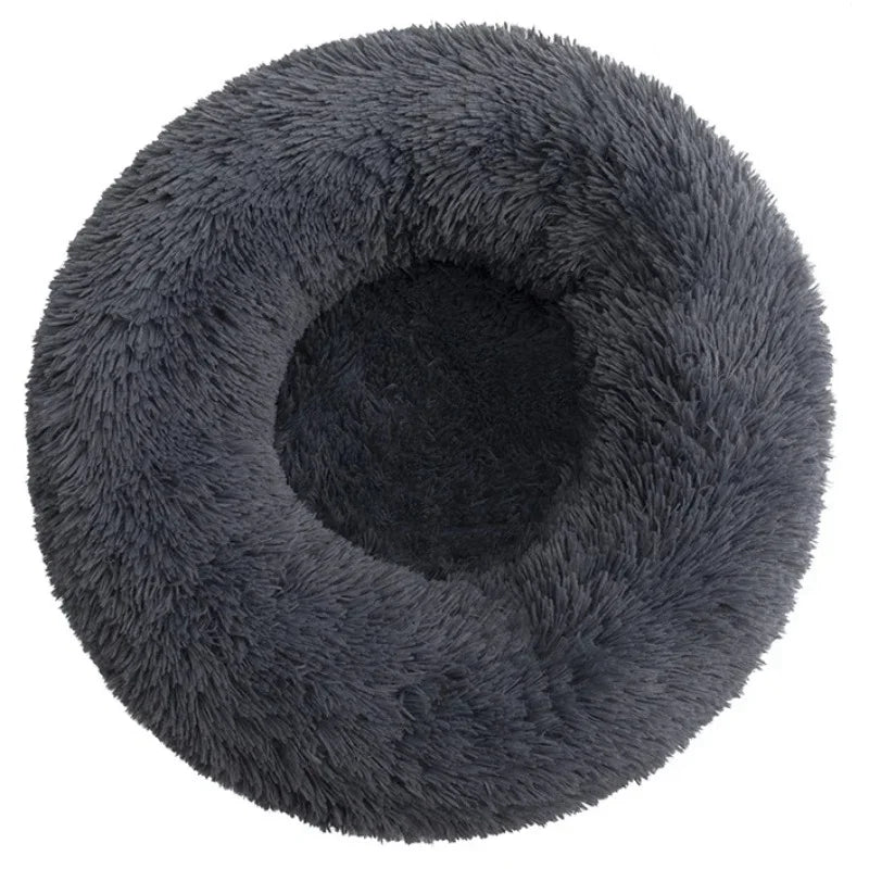 Round Plush Pet Bed – Super Soft Dog & Cat Bed 40–90cm