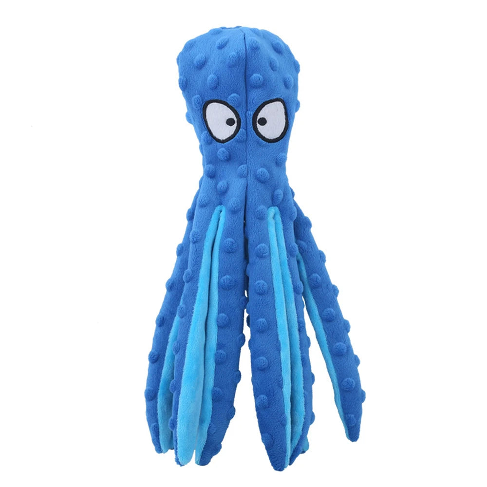 Cartoon Plush Pet Toy – Sound-Making Fish & Octopus for Cats & Dogs