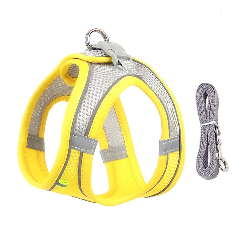 Dog Harness & Leash Set – Adjustable Vest for Small Dogs & Cats