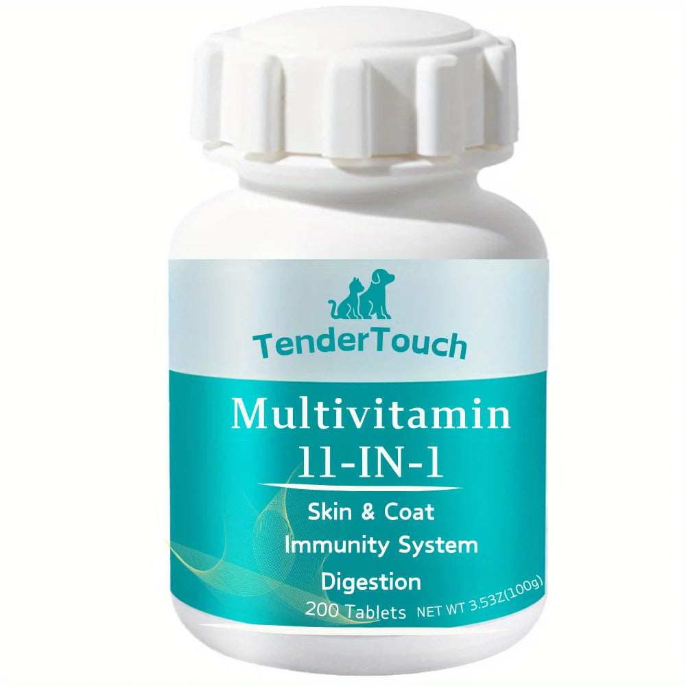 TenderTouch Multivitamins – 200 Tablets for Dogs & Cats