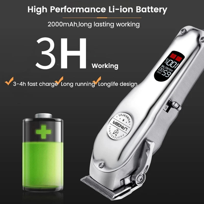 Professional All-Metal Pet Hair Clipper – Rechargeable & Low Noise