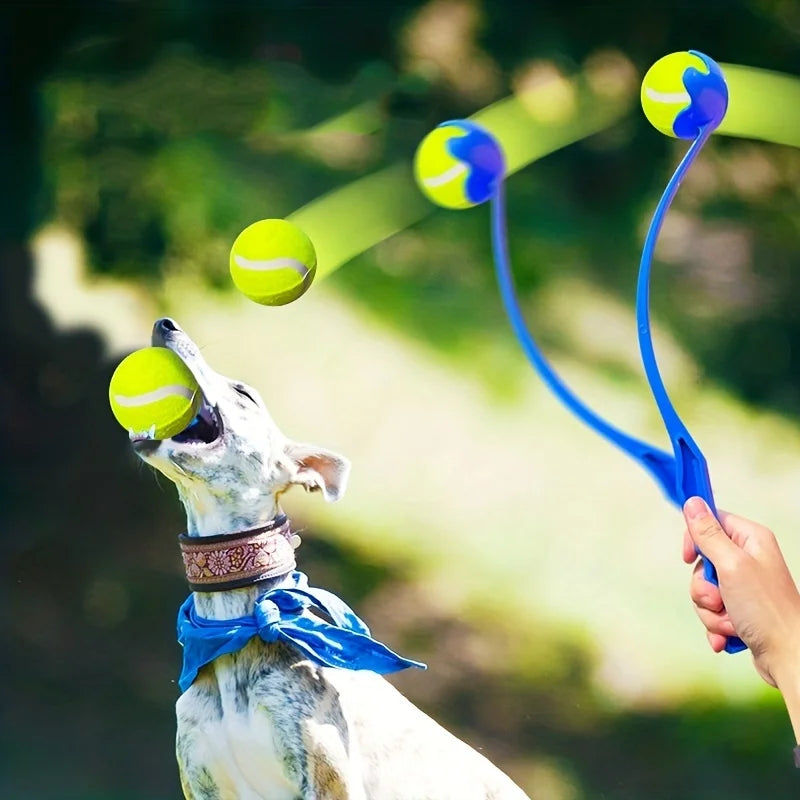 Pet Tennis Ball Launcher Stick – Interactive Dog Training Toy