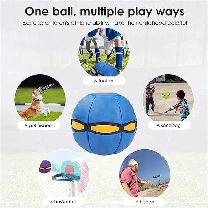 Flying Saucer Bouncing Ball – Durable Elastic Dog & Kids Toy