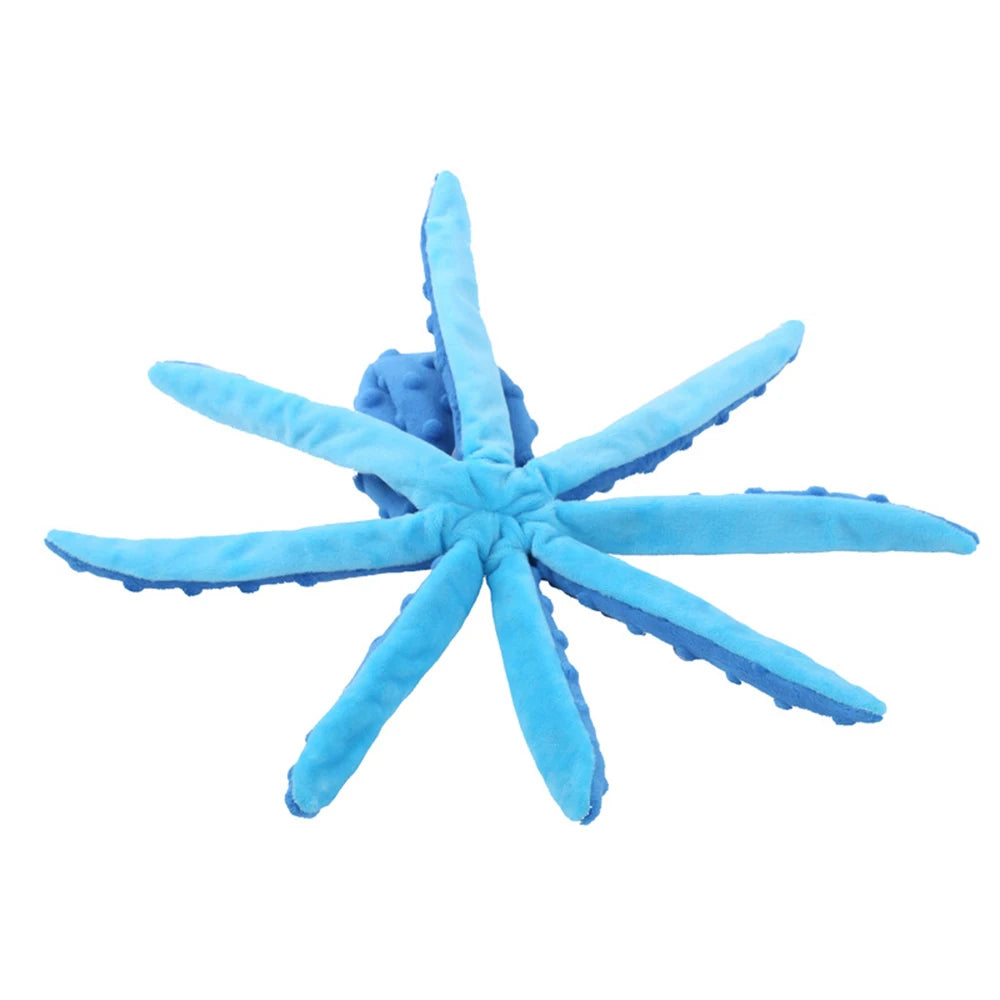 Cartoon Plush Pet Toy – Sound-Making Fish & Octopus for Cats & Dogs