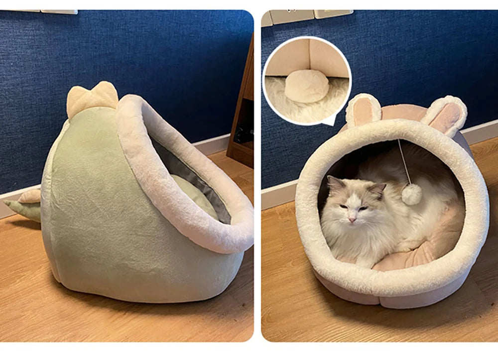 Washable Pet Lounger Cushion – Cozy Cat & Small Dog Bed