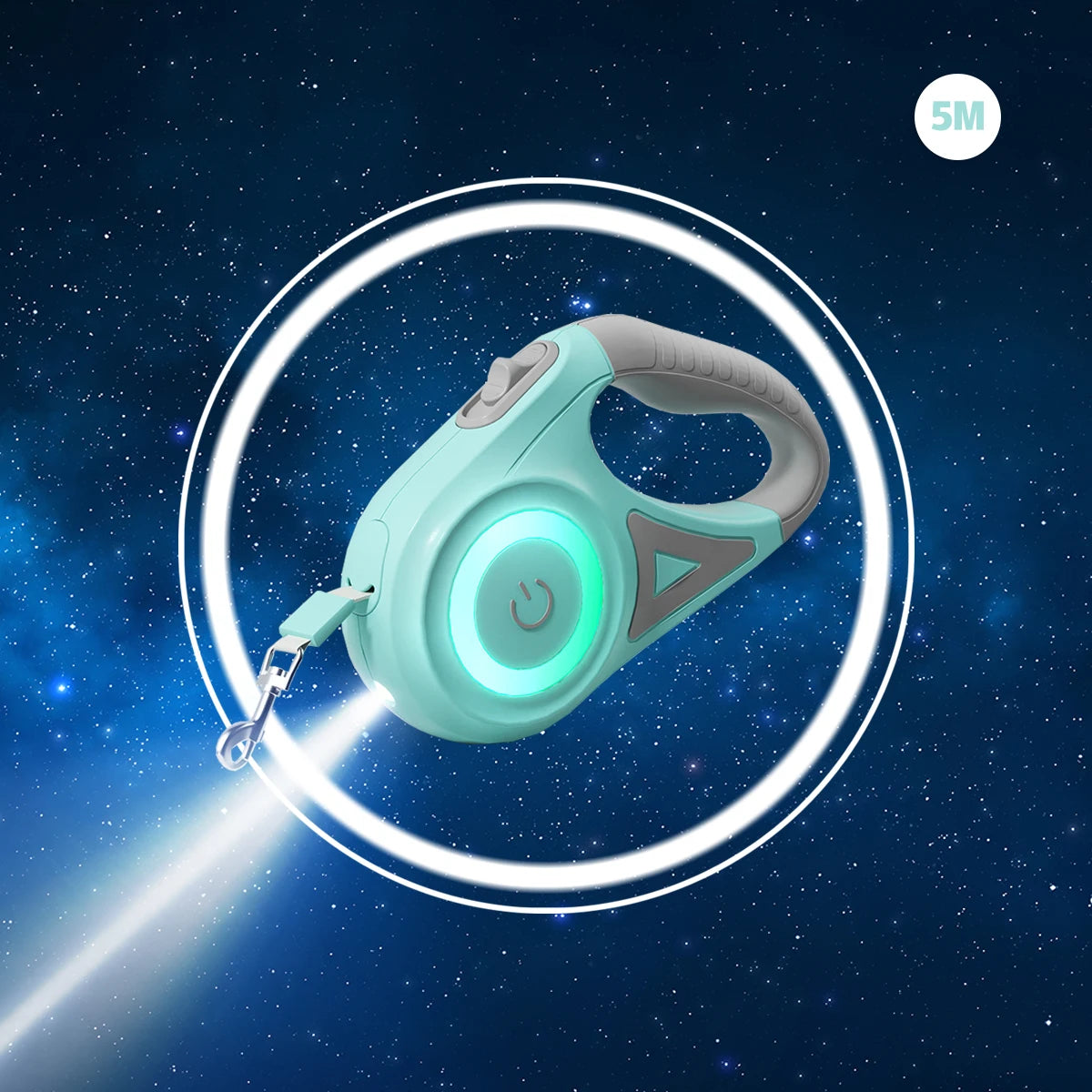 LED Retractable Dog Leash with Light – 3m/5m for Small to Large Pets