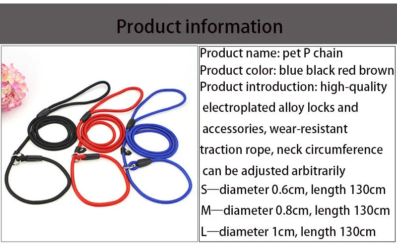 Adjustable Nylon Dog Leash – Training Lead & Harness Strap