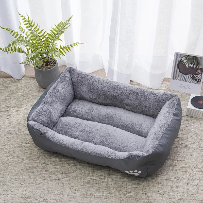Color Square Winter Soft Warm House for Dog