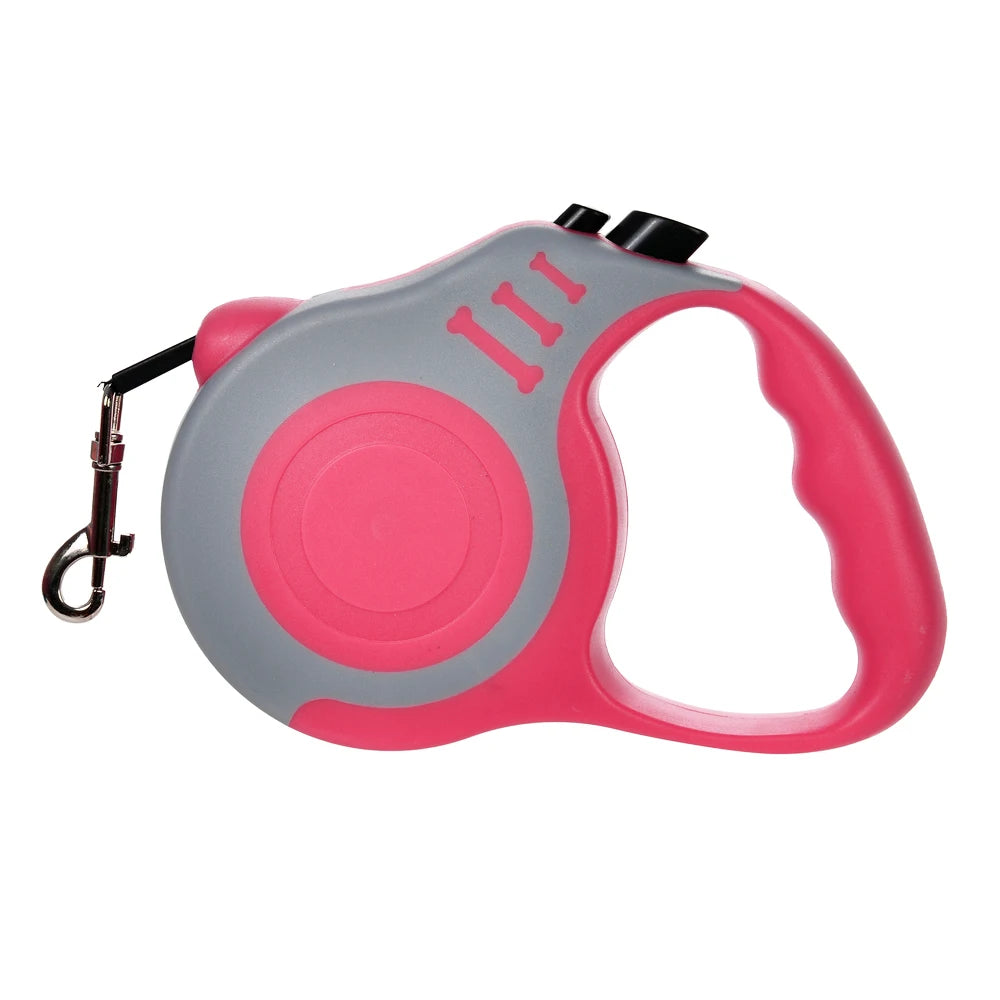 Retractable Dog Leash – 3m/5m Nylon Lead for Small & Medium Pets