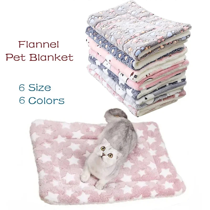 Flannel Pet Mat – Thick Sleeping Bed for Dogs & Cats