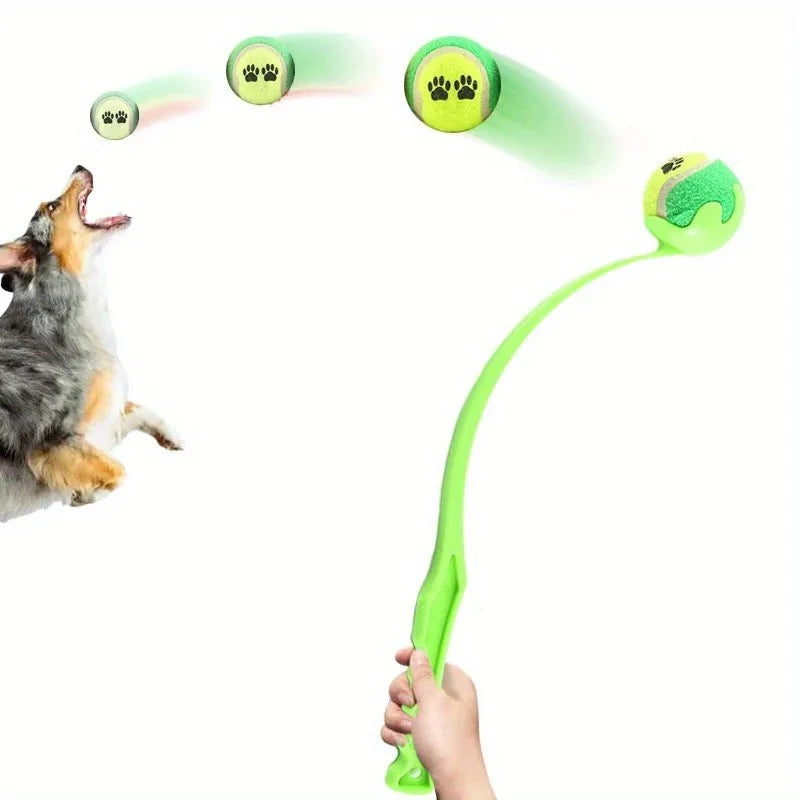 Pet Tennis Ball Launcher Stick – Interactive Dog Training Toy