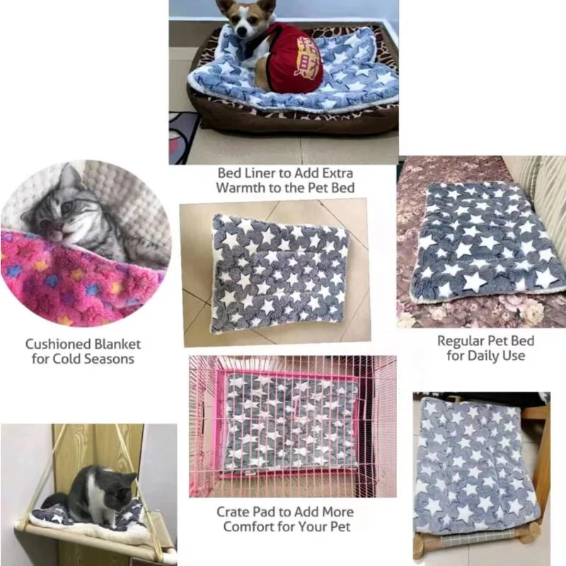 Flannel Pet Mat – Thick Sleeping Bed for Dogs & Cats