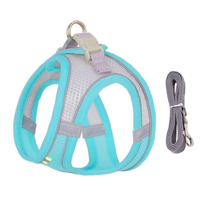 Dog Harness & Leash Set – Adjustable Vest for Small Dogs & Cats