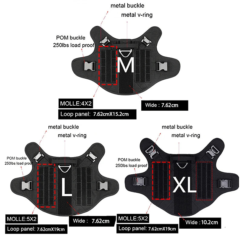 Tactical Military Dog Vest & Leash Set