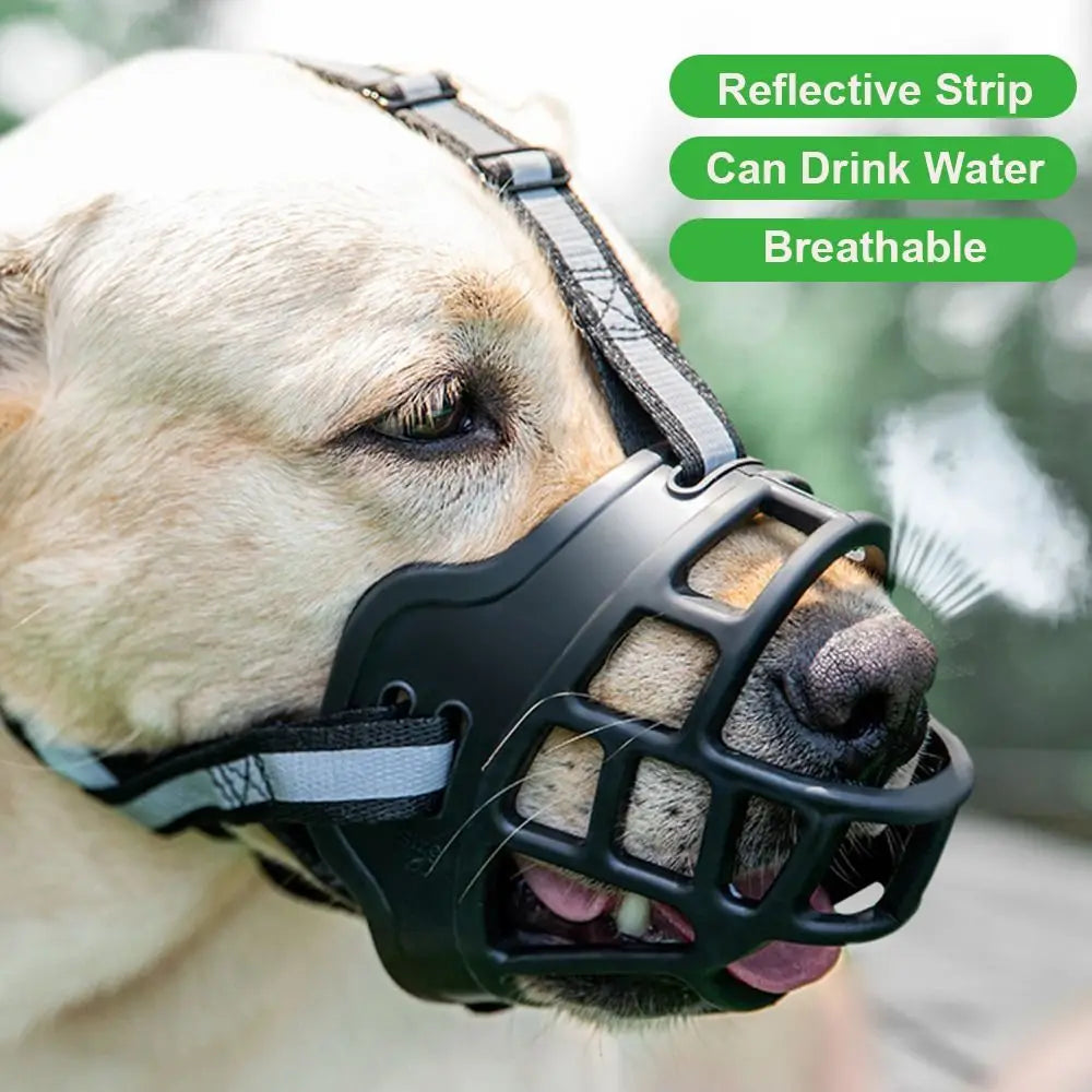 Adjustable Dog Muzzle – Anti-Biting with Reflective Strip
